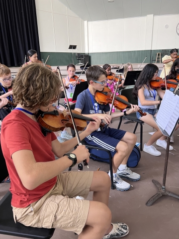 violins on stage